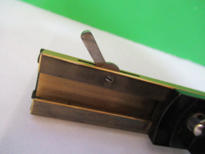 ANTIQUE BRASS LEITZ GERMANY STAGE NOSEPIECE MICROSCOPE PART AS PICTURED Y4-FT-97