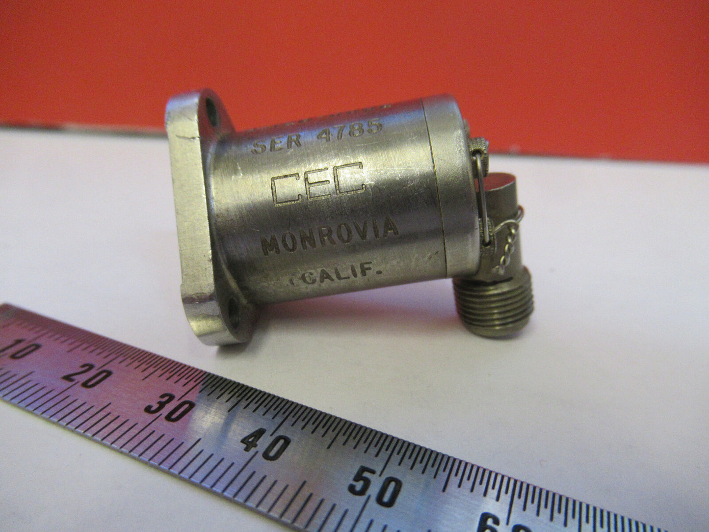 CEC 4-128-0002 VELOCITY SENSOR VELOMETER TURBINE VIBRATION AS PICTURED &Q4-A-04