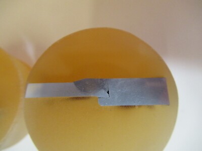 Lot 2 ea METALLOGRAPHIC METAL CROSS SECTION SPECIMEN MICROSCOPY SAMPLE &A7-A-25