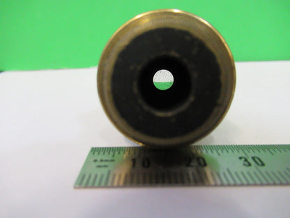 ANTIQUE BRASS OBJECTIVE LENS OPTIC UK LONDON MICROSCOPE PART AS PICTURED Y3-B-05