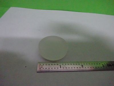 MICROSCOPE PART OPTICAL LENS DIFFUSER FROSTED FLAT THICK AS IS OPTICS BIN#V7-27