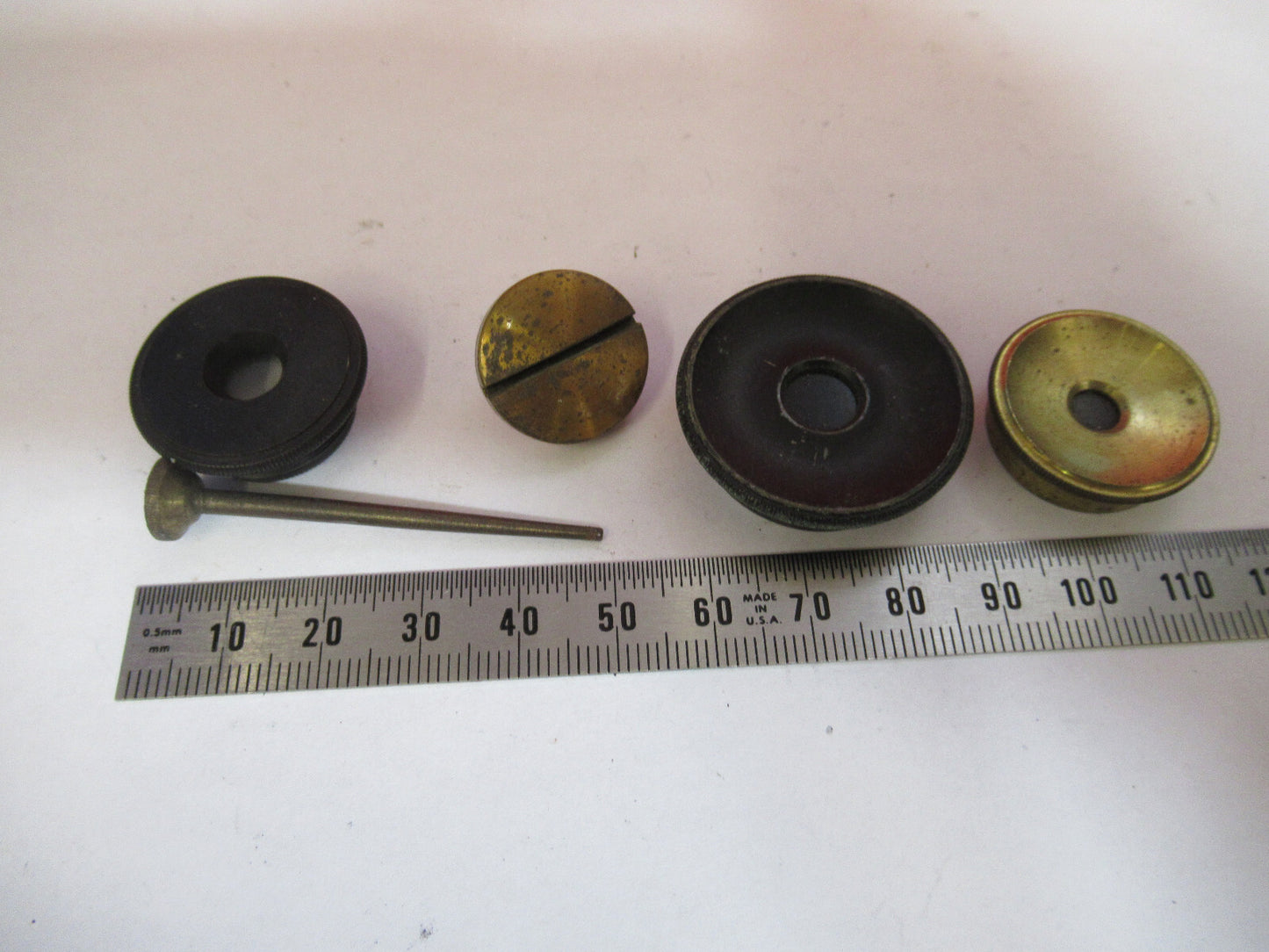 ANTIQUE BRASS LOT VERY OLD SCOPES MICROSCOPE PART AS PICTURED S3-B-08