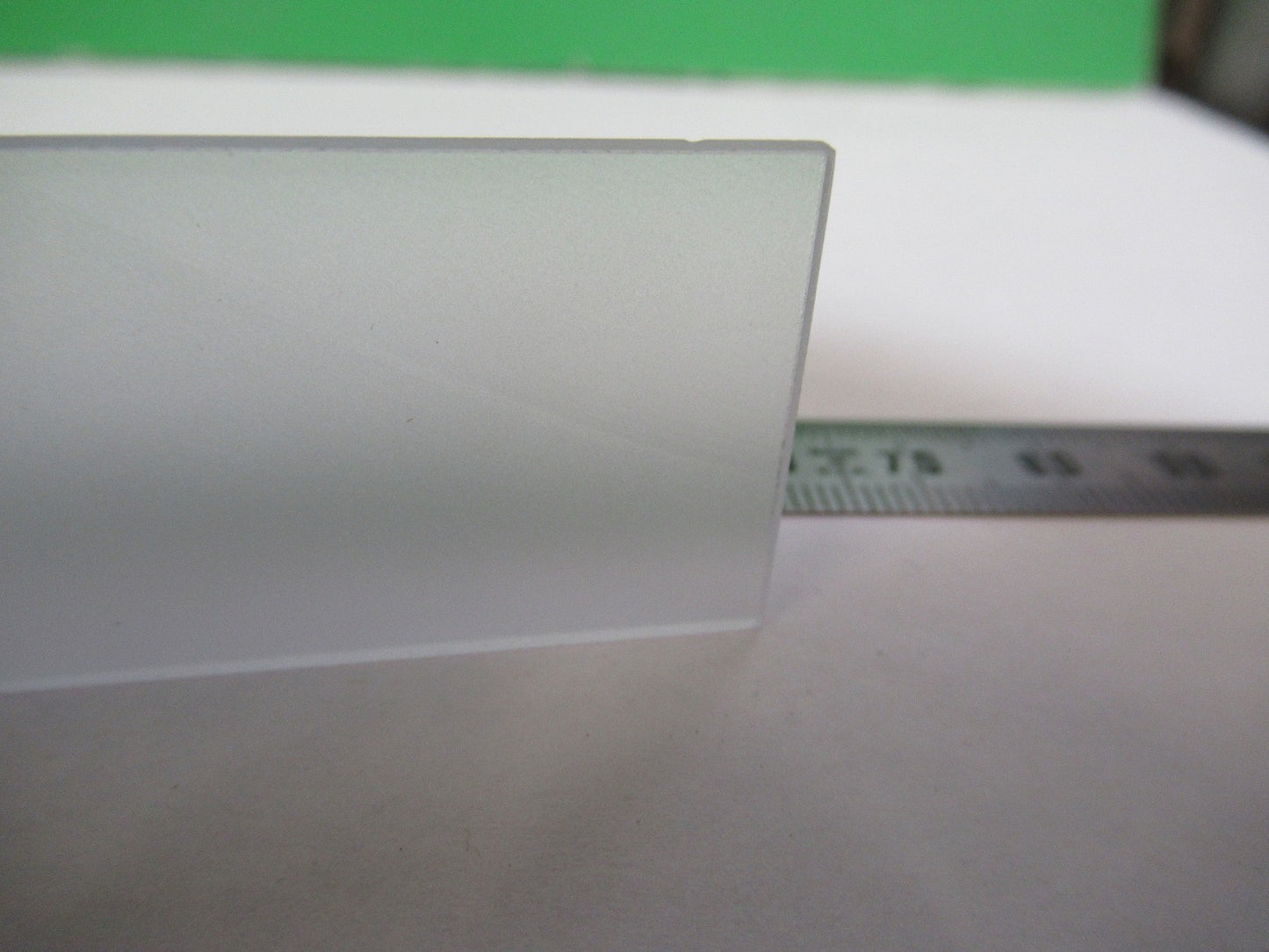 OPTICAL GLASS NAUGATUCK 2" x 1" x 2mm FROSTED DIFFUSE OPTICS AS PICTURED 98-A-10