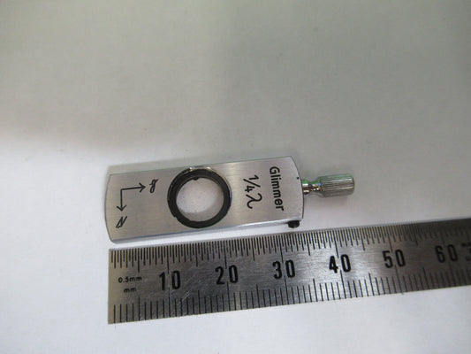 Antique Ernst Leitz Slide Mica 1/4 Lambd Pol Microscope Part
