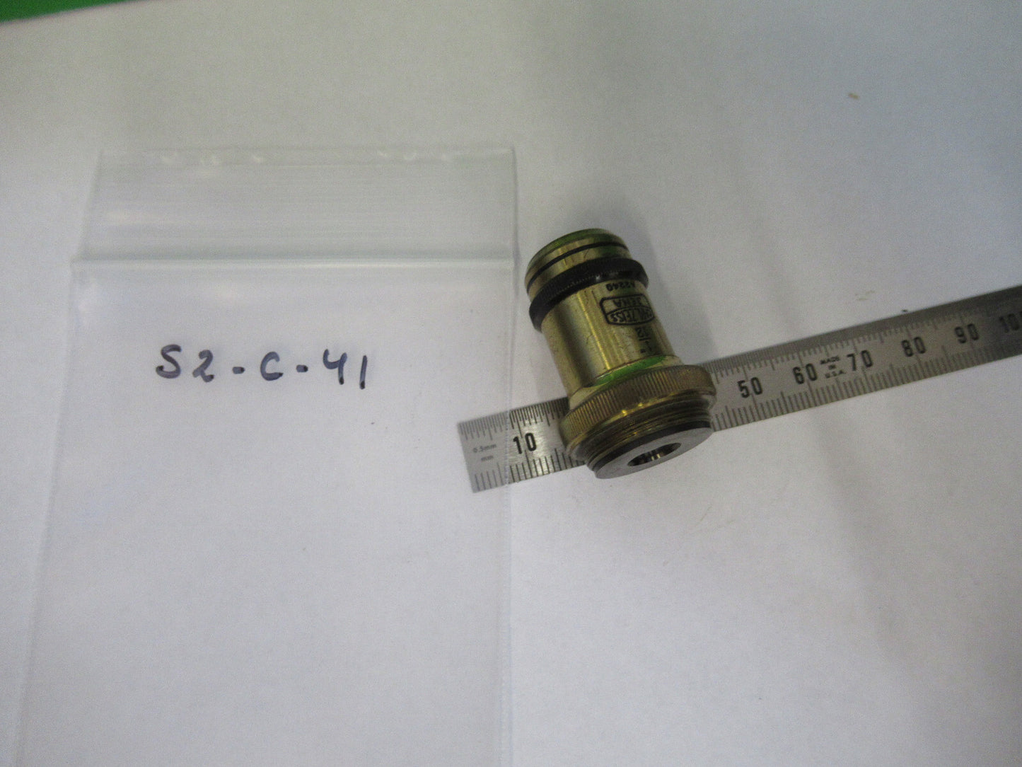 CARL ZEISS JENA GERMANY OBJECTIVE 90 MICROSCOPE PART AS PICTURED &S2-C-41