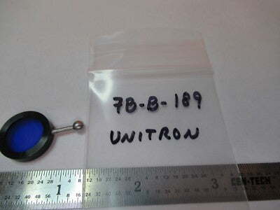 UNITRON MOUNTED BLUE GLASS FILTER MICROSCOPE PART OPTICS AS PICTURED &7B-B-189