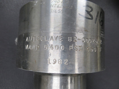 SS316 5400PSI HIGH PRESSURE AUTOCLAVE UNKNOWN PURPOSE AS PICTURED buchibox