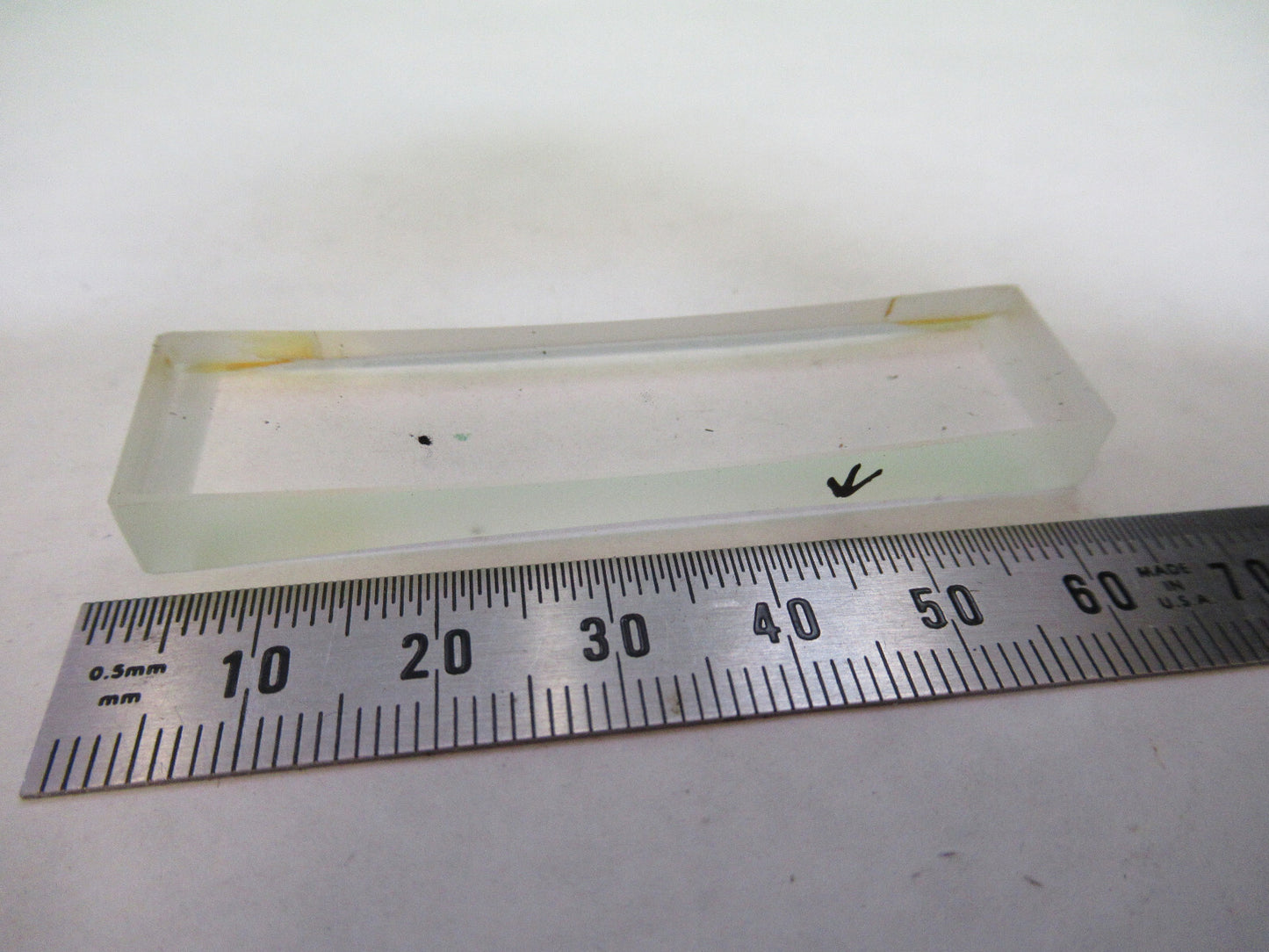 OPTICAL RECTANGULAR LENS OPTICS BI CONCAVE OPTICS  AS PICTURED S7-A-12