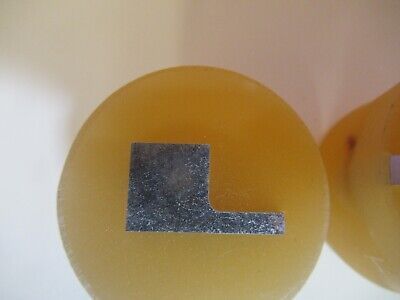 Lot 2 ea METALLOGRAPHIC METAL CROSS SECTION SPECIMEN MICROSCOPY SAMPLE &A7-A-25