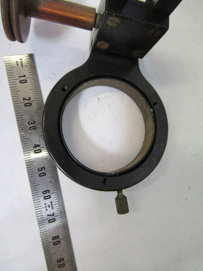 ANTIQUE BAUSCH LOMB CONDENSER HOLDER BRASS MICROSCOPE PART AS PICTURED S7-A-10