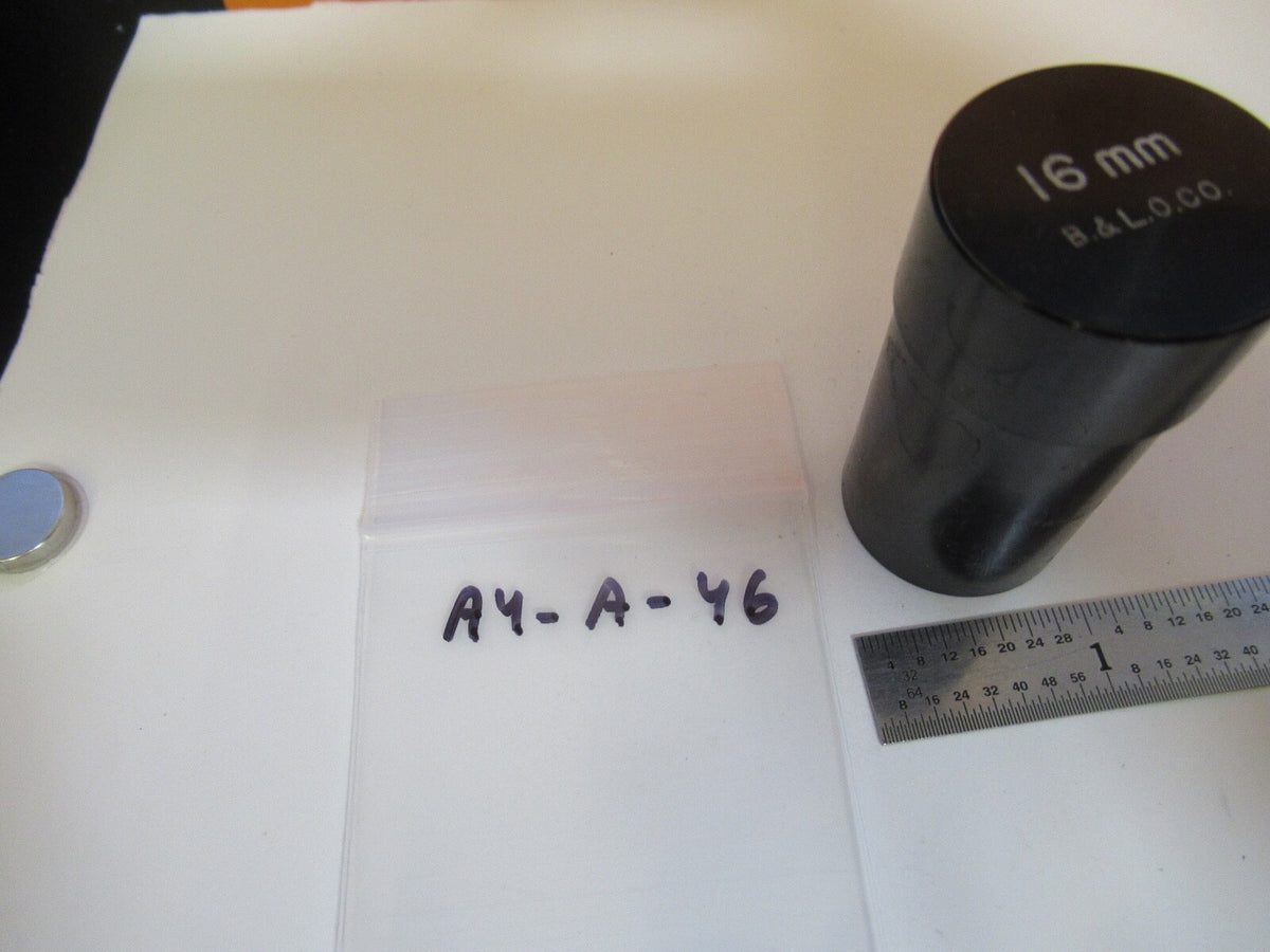 EMPTY BAUSCH LOMB OBJECTIVE CONTAINER 16mm MICROSCOPE PART AS PICTURED &A4-A-46
