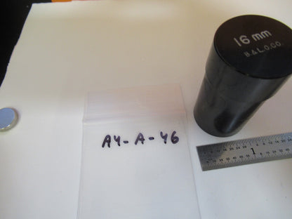 EMPTY BAUSCH LOMB OBJECTIVE CONTAINER 16mm MICROSCOPE PART AS PICTURED &A4-A-46