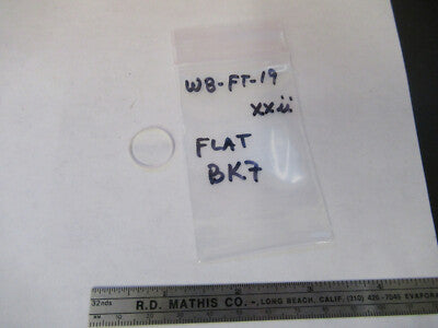 OPTICAL GLASS FLAT BK7 LENS OPTICS AS PICTURED #W8-FT-19