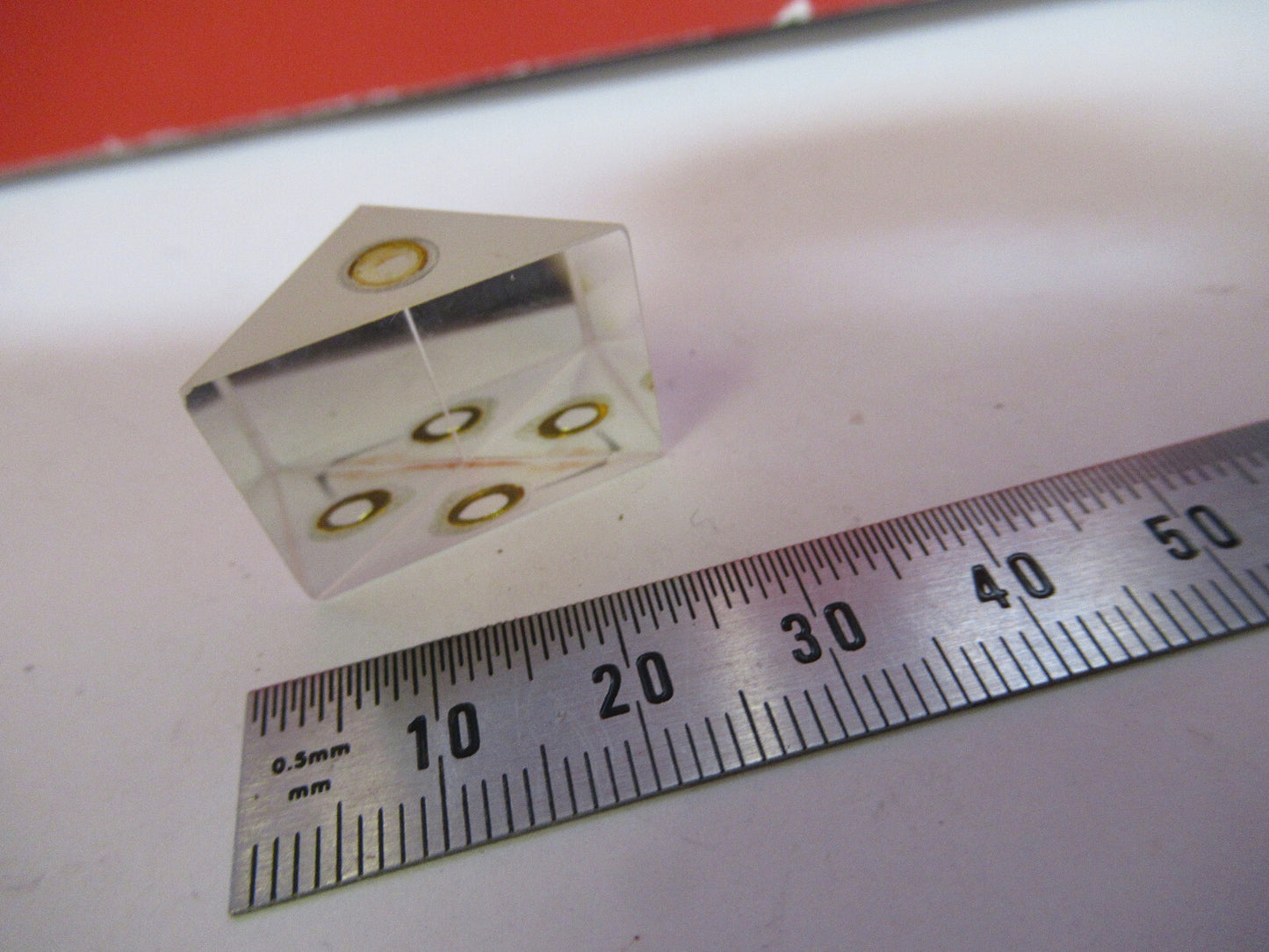 OLYMPUS JAPAN  GLASS PRISM HEAD MICROSCOPE PART AS PICTURED  T1-A-58