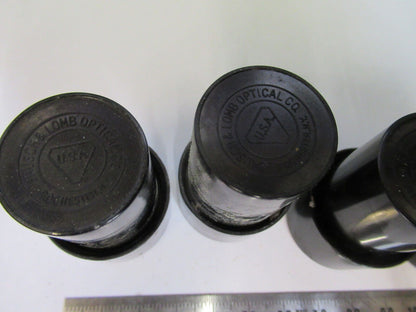BAUSCH LOMB LOT PLASTIC OBJECTIVE CANS MICROSCOPE PART AS PICTURED W5-B-66