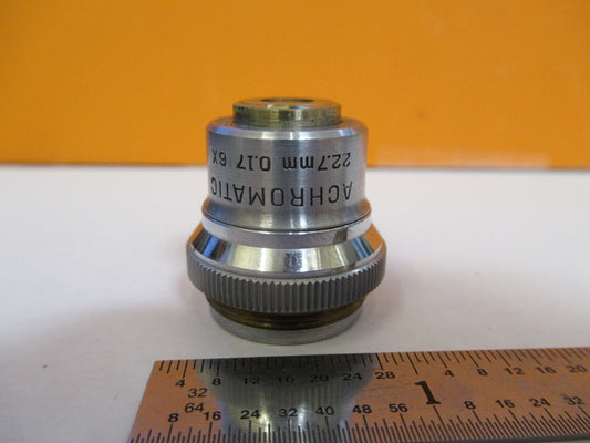 Bausch & Lomb Pol Optics Objective 6X Lens Microscope Part