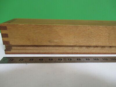 ANTIQUE ERNST LEITZ SMALL EMPTY WOOD BOX MICROSCOPE PART AS PICTURED Q9-A-54