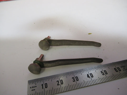 Carl Zeiss AG Germany Pair Stage Clips Specimen Microscope Part