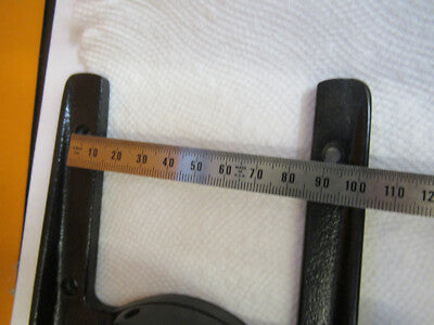 BAUSCH LOMB BRASS STAGE HOLDER  MICROSCOPE PART OPTICS AS PICTURED &F9-A-59