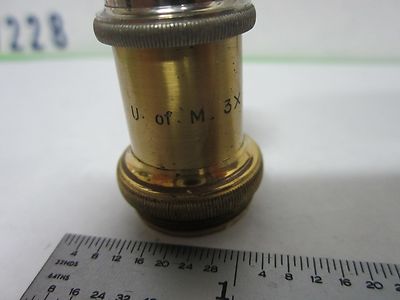ANTIKES MIKROSKOP TEIL MESSING ZIEL 7 LEITZ DEUTSCHLAND OPTIK #K1-97ii