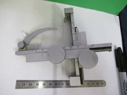 LEITZ GERMANY XY STAGE CLIPS UNIVERSAL MOUNT MICROSCOPE PART AS PICTURED X9-B-15