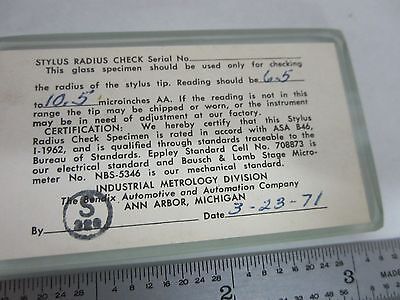 CALIBRATION STANDARD ROUGHNESS TEST BLOCK AS IS BIN#R9-22