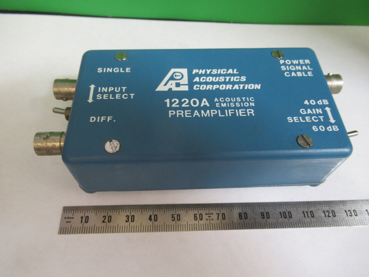 PHYSICAL ACOUSTIC EMISSION CORP AE 1220A PRE-AMPLIFIER SENSOR AS PICTURE R9-A-06