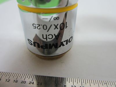 Microscope Objective Olympus Japan Ach Achromat 10X Infinity Wyko Dektak