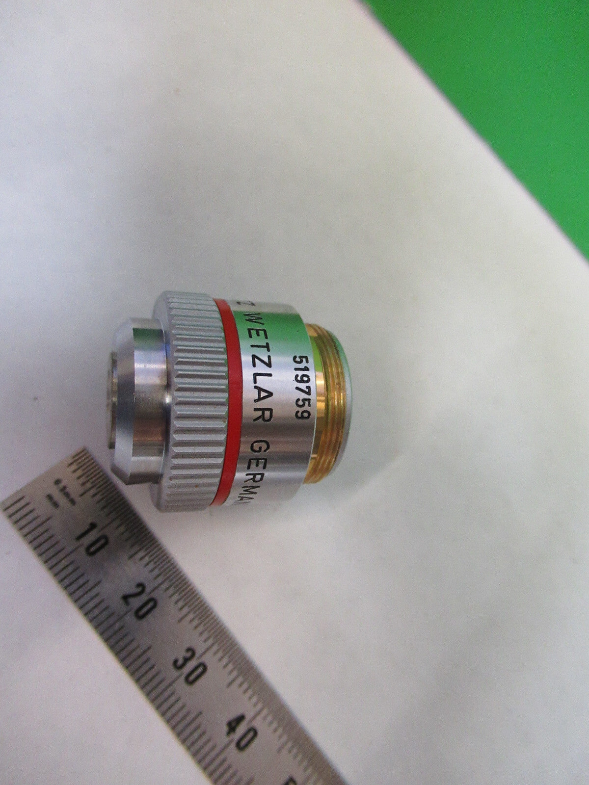 LEITZ GERMANY OBJECTIVE EF 4X /160 MICROSCOPE PART OPTICS AS PICTURED X6-A-84