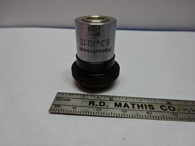 Microscope Part Objective Aus Jena Germany Pol 6.3X [dirty] Optics