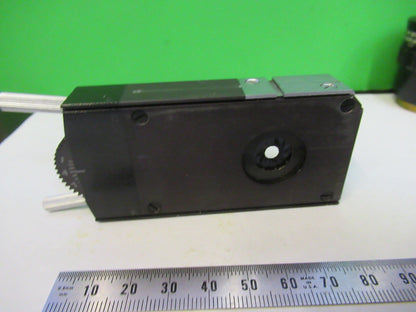AUS JENA GERMANY SLIDE IRIS DIAPHRAGM OPTICS MICROSCOPE PART AS PICTURED T2-A-05
