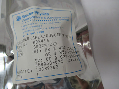 OPTICAL SPECTRA PHYSICS HR 457-514 nm COATED OPTICS AS PICTURED &W6-A-15