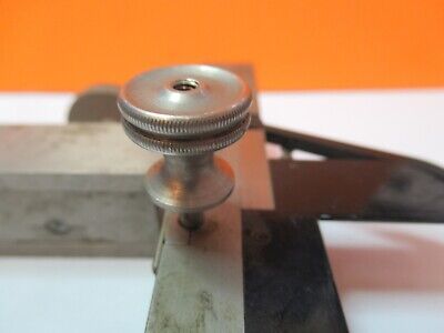 ANTIQUE ERNST LEITZ STAGE CLIPS MICROMETER XY MICROSCOPE AS PICTURED &7B-B-66