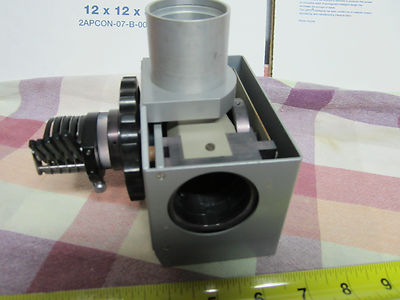 REICHERT AUSTRIA MICROSCOPE  PART LAMP HOUSING + IRIS + FILTERS OPTICS BIN#A6