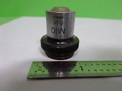 FOR PARTS MICROSCOPE PART OBJECTIVE OLYMPUS M10 [dirty] OPTICS AS IS BIN#Y6-E-12