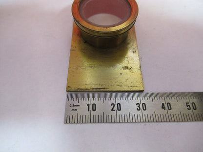 ANTIQUE BRASS COMPRESSORIUM STAGE LONDON MICROSCOPE PART AS PICTURED F8-A-45