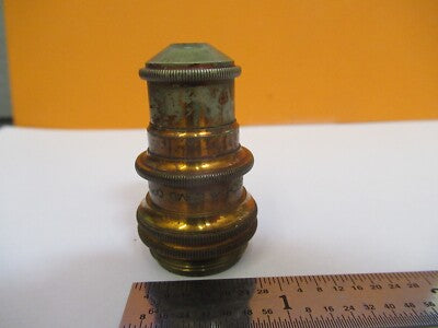 Antique Brass Bausch & Lomb 4mm Objective Microscope Part