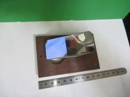 OPTICAL GLASS PRISM MOUNTED [chipped] MICROSCOPE OPTICS PART AS PICTURED 98-A-01