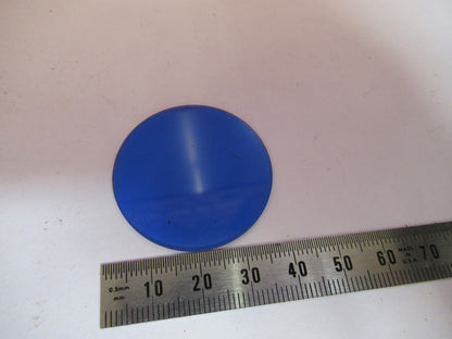 OPTICAL GLASS OLYMPUS BLUE FILTER MICROSCOPE PART OPTICS AS PICTURED Y5-A-54