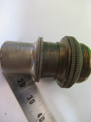 Antique Brass Bausch & Lomb Objective Microscope Part Optics