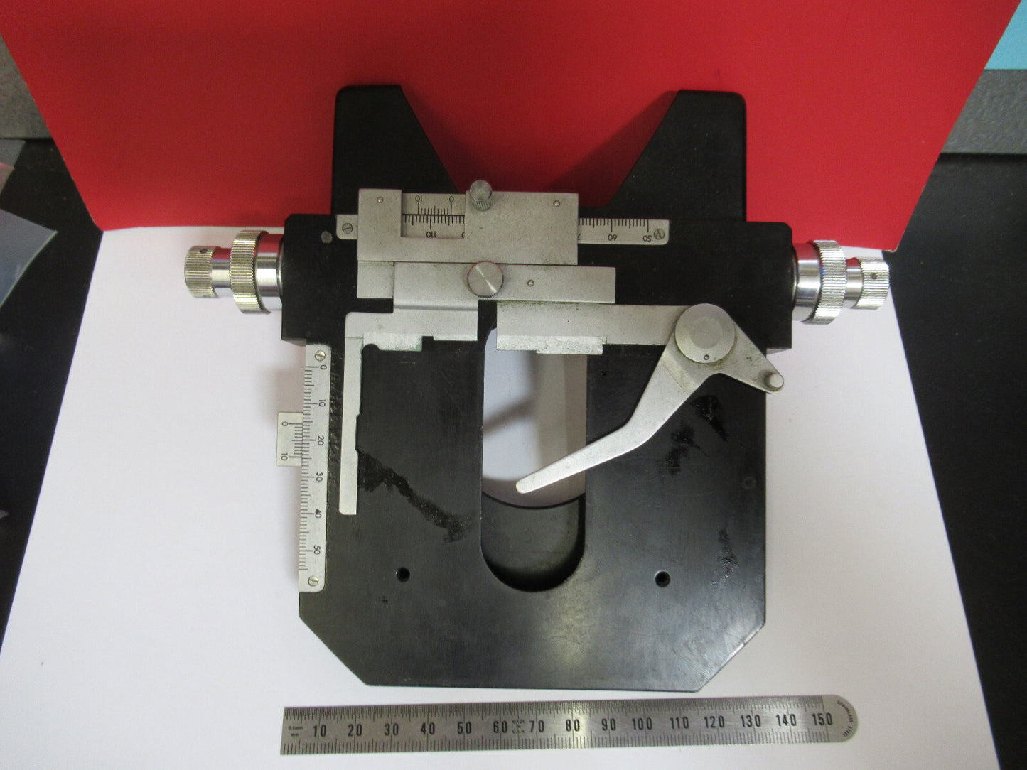 OLYMPUS JAPAN XY TABLE STAGE RARE MICROSCOPE PART AS PICTURED S3-B-56
