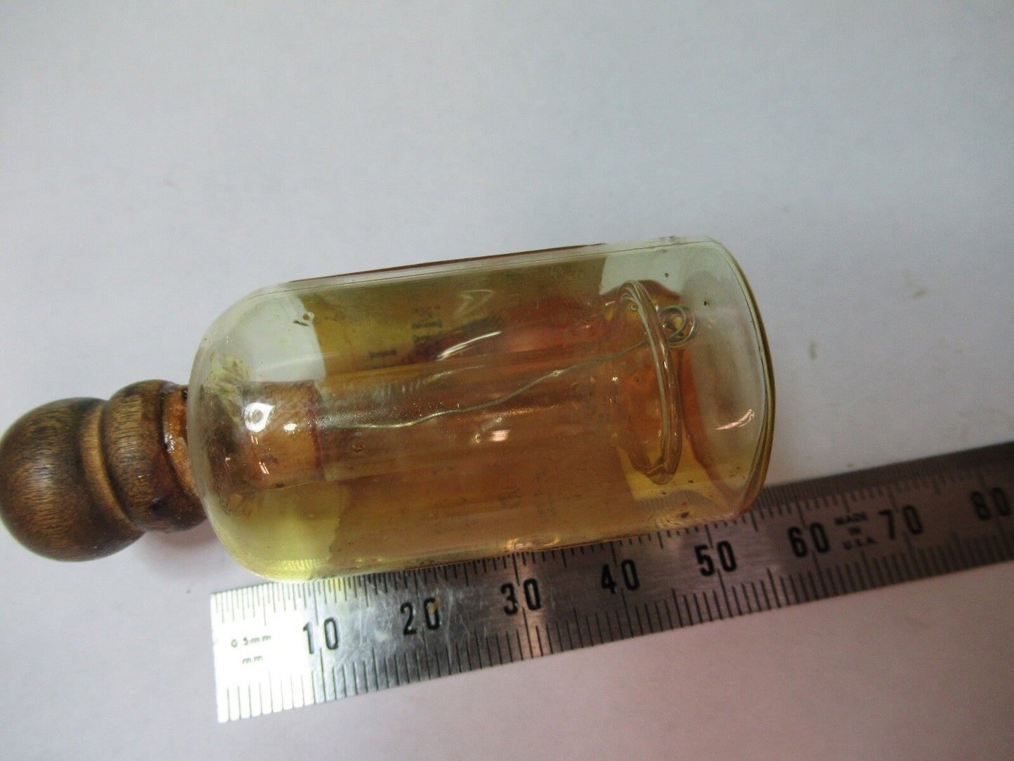 ANTIQUE SPENCER IMMERSION OIL BOTTLE  MICROSCOPE PART AS PICTURED G5-A-14