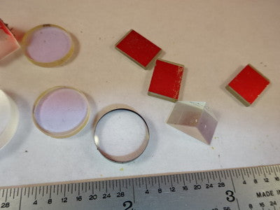 Optical Lot Prisms Lenses Lens Coated Etc Laser Optics B
