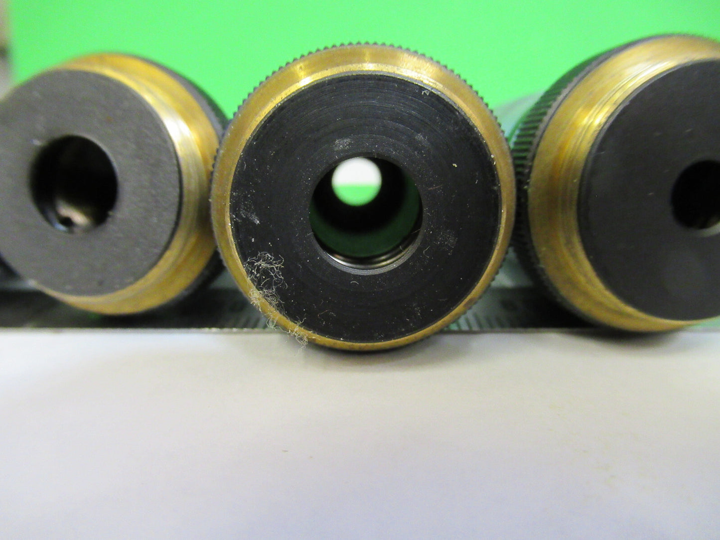 LOT OLYMPUS JAPAN OBJECTIVE 4X 10X 40X 100X MICROSCOPE PART AS PICTURED X4-A-29