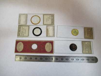 ANTIQUE LOT SLIDES SPECIMEN LONDON UK MICROSCOPE PART AS PICTURED Y2-A-82
