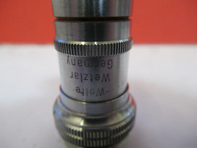 WOLFE WETZLAR OBJECTIVE 100X LENS OPTICS MICROSCOPE PART AS PICTURED &8Y-A-14