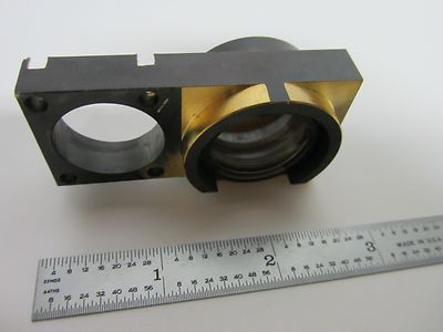 MICROSCOPE PART LEITZ GERMANY LENS MOUNTED IN BRASS DMR OPTICS BIN#E5-P-9
