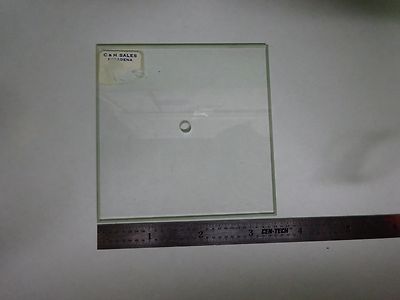 Microscope Part Glass Stage Specimen Chamfered Holed Optics