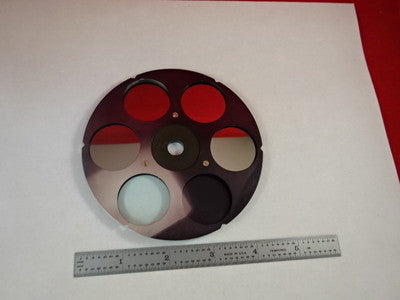 MICROSCOPE POLYVAR REICHERT LEICA FILTER MIRROR WHEEL OPTICS AS IS B#C5-H-10