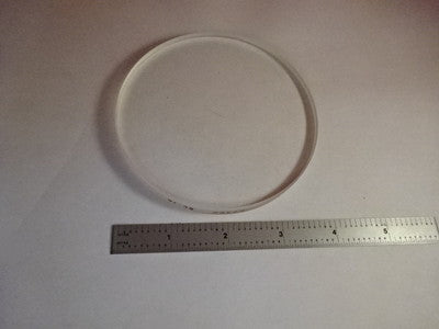 NICE OPTICAL FLAT 4" DIAMETER GLASS LENS PART OPTICAL OPTICS AS PICTURED &86-61